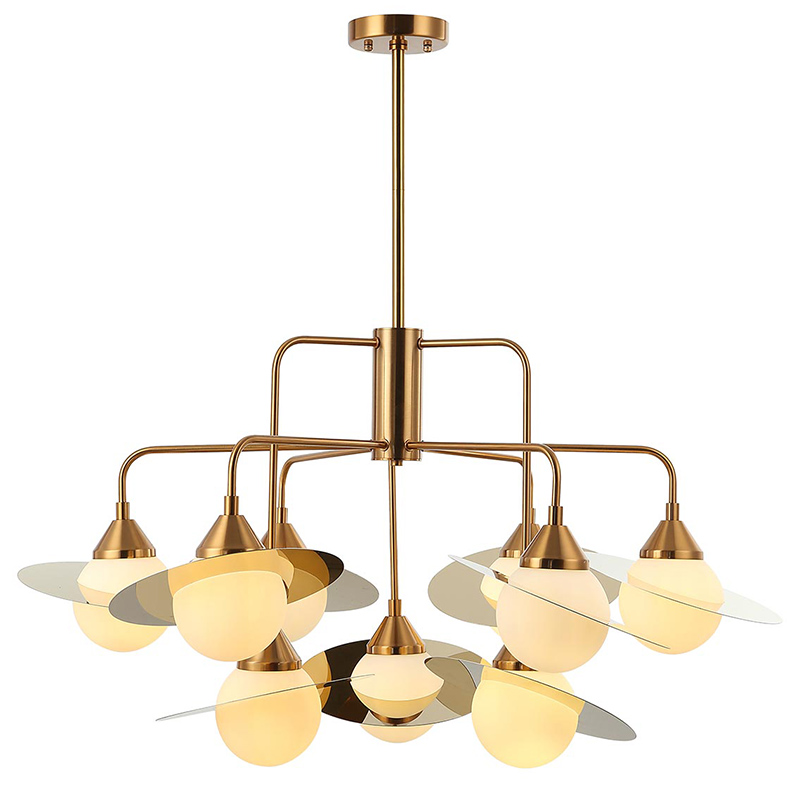 Люстра Phainon Gold Chandelier 9 Золотой Белый в Сочи | Loft Concept 