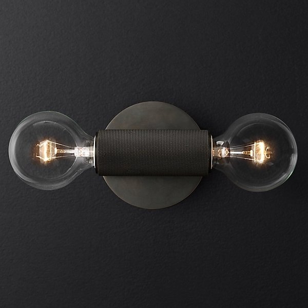 Бра RH Utilitaire Inline Sconce Black Темная бронза в Сочи | Loft Concept 