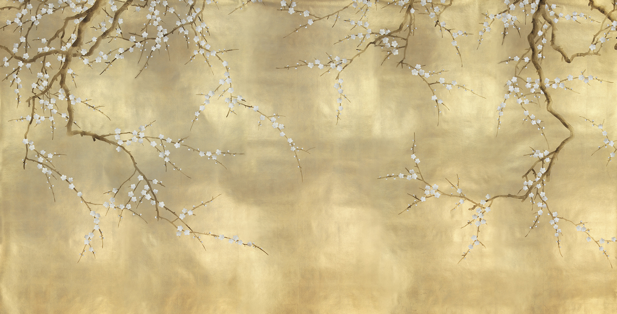 Обои ручная роспись Plum Blossom Colourway SC-231 on Krugerrand gilded paper Обои ручная роспись Plum Blossom Colourway SC-231 on Krugerrand gilded paper - постер Loft-Concept в Сочи