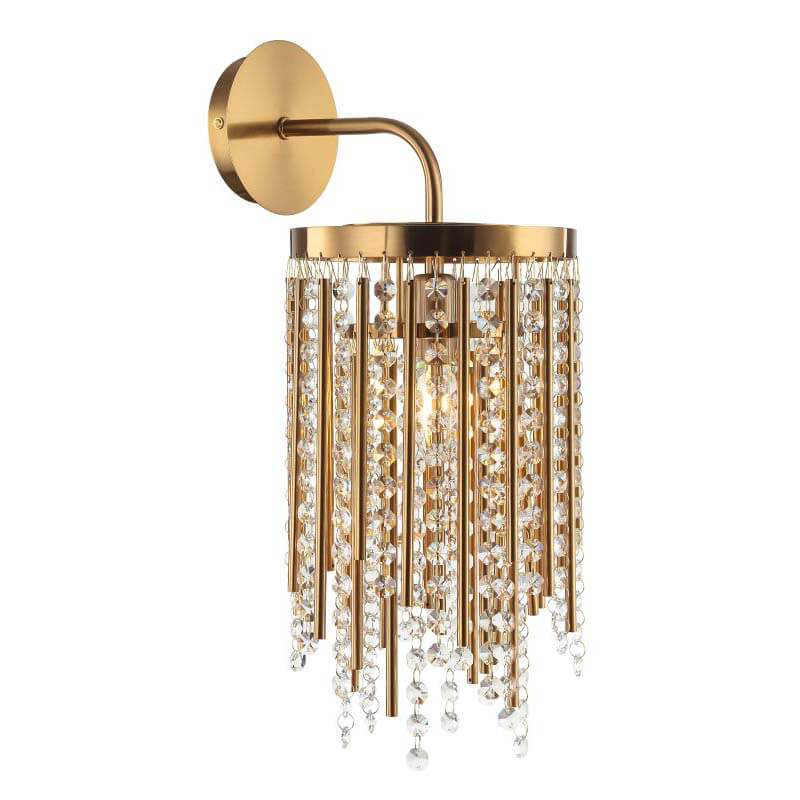 Бра Crystal Wind Chimes Bronze Wall Lamp Бронза Прозрачный в Сочи | Loft Concept 