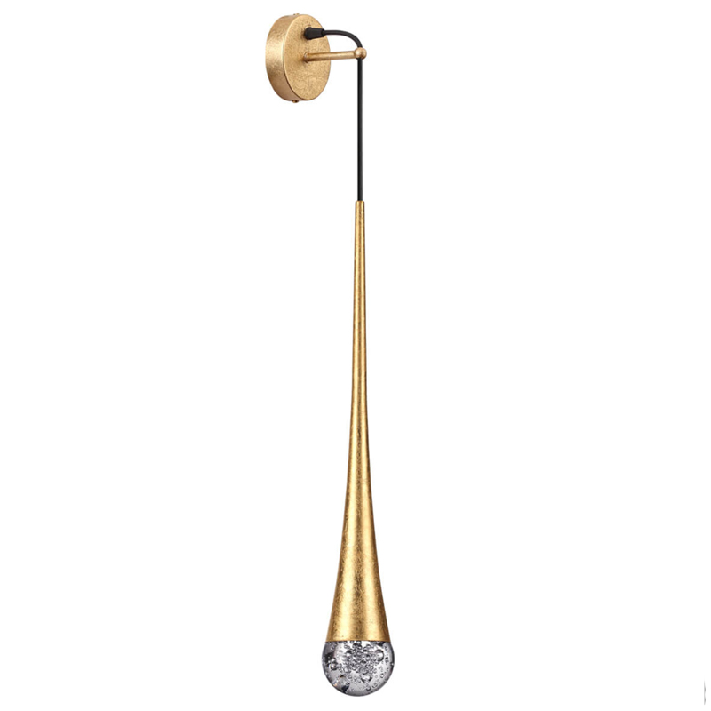 Бра Golden Drop Lamp Золотой Прозрачное Стекло в Сочи | Loft Concept 