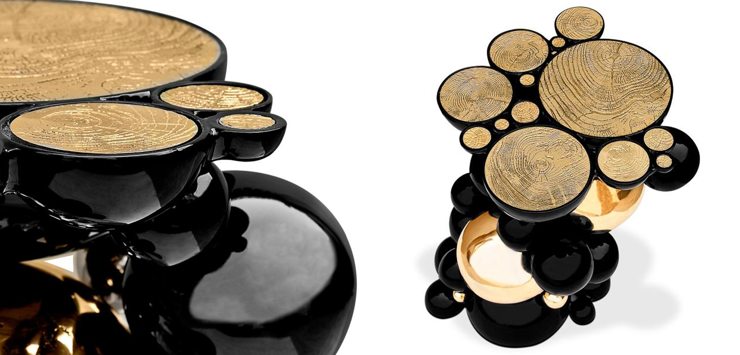 Приставной стол Newton Side Table in Black Boca do Lobo - фото №1