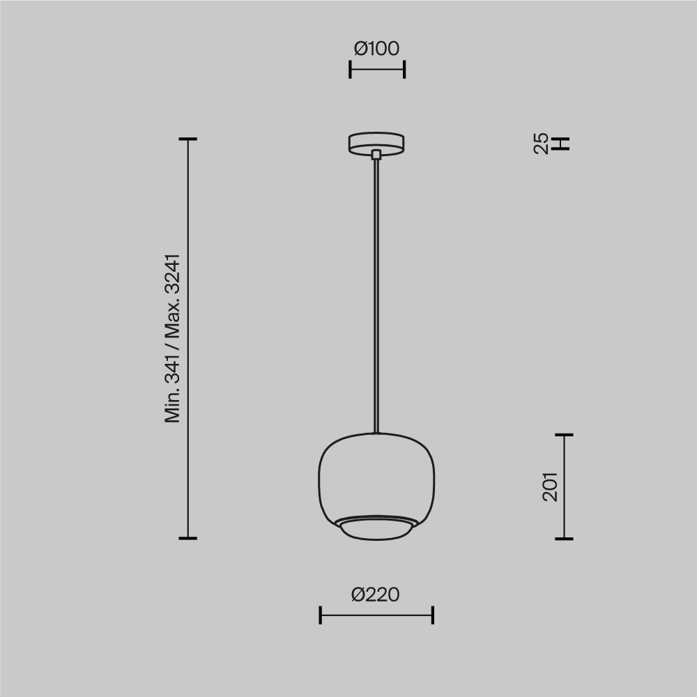 Подвесной светильник Brio Черный 3000К 12Вт в Сочи
