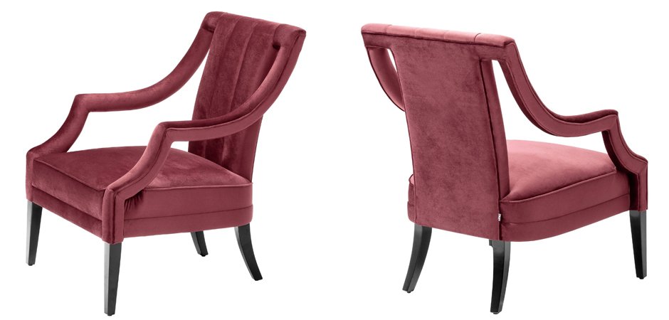 Кресло Eichholtz Chair Ermitage Bordeaux - фото №1