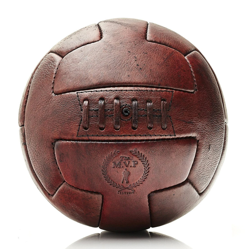 Футбольный Мяч из коричневой Кожи RETRO HERITAGE BROWN LEATHER T SOCCER BALL Коричневый винтаж в Сочи | Loft Concept 