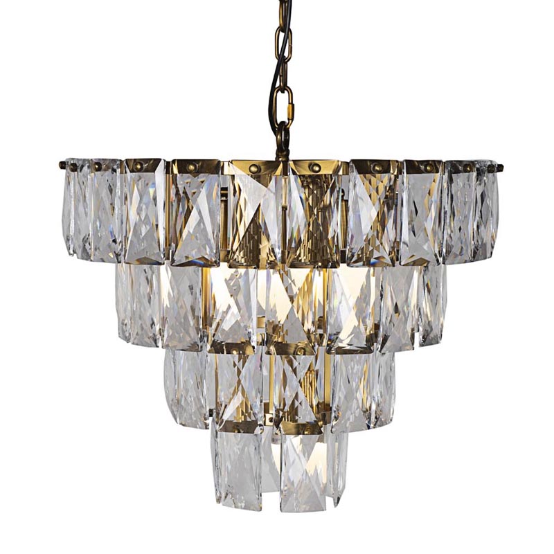 Люстра Tiers Crystal Light Chandelier brass 7 Латунь в Сочи | Loft Concept 