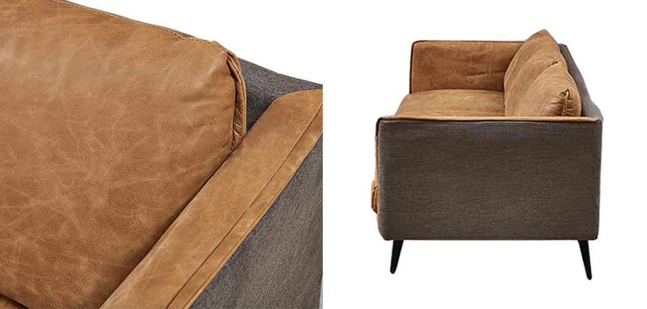 Диван Caramel Leather & Textiles Triple Sofa - фото №1