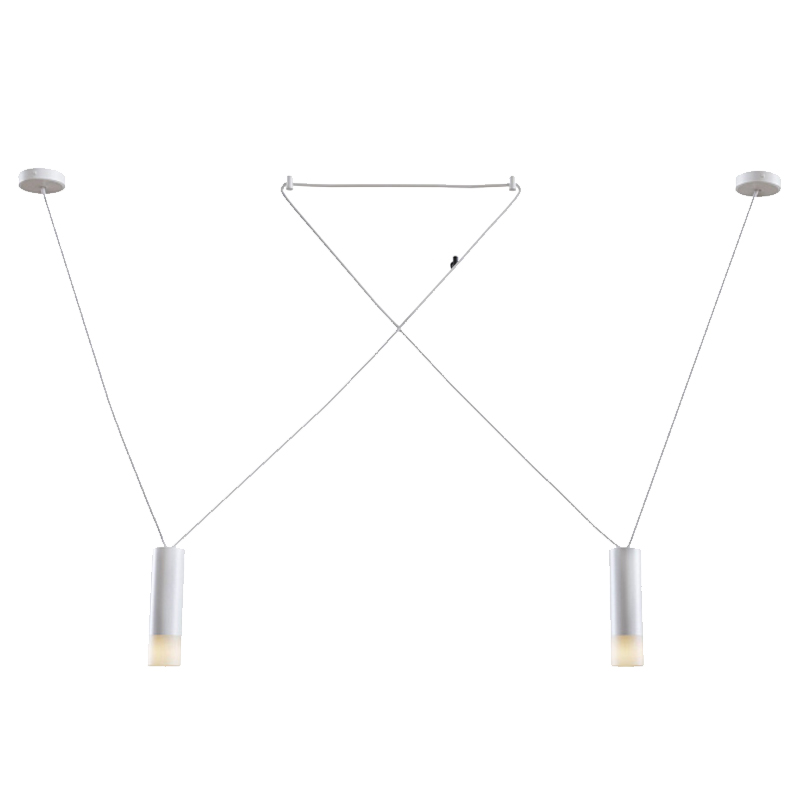 Wireflow LED White Suspension lam 2 патрона Белый в Сочи | Loft Concept 