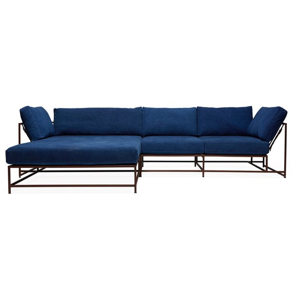 Угловой диван Indigo Denim and copper Sectional sofa  Индиго в Сочи | Loft Concept 