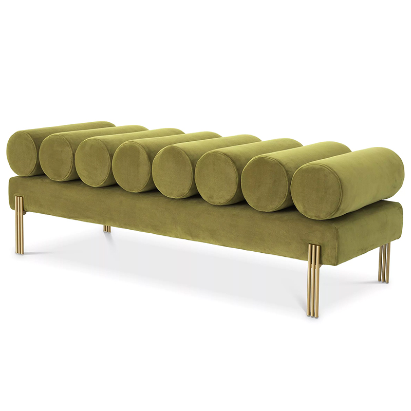 Банкетка Eichholtz Bench Oxley Green Зеленый Латунь в Сочи | Loft Concept 