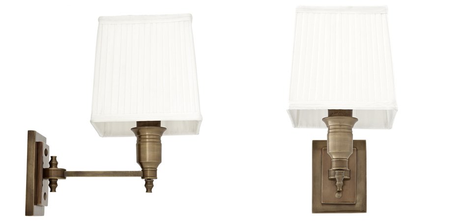 Бра Wall Lamp Lexington Single Brass+White Бра Wall Lamp Lexington Single Brass+White - Loft-Concept в Сочи