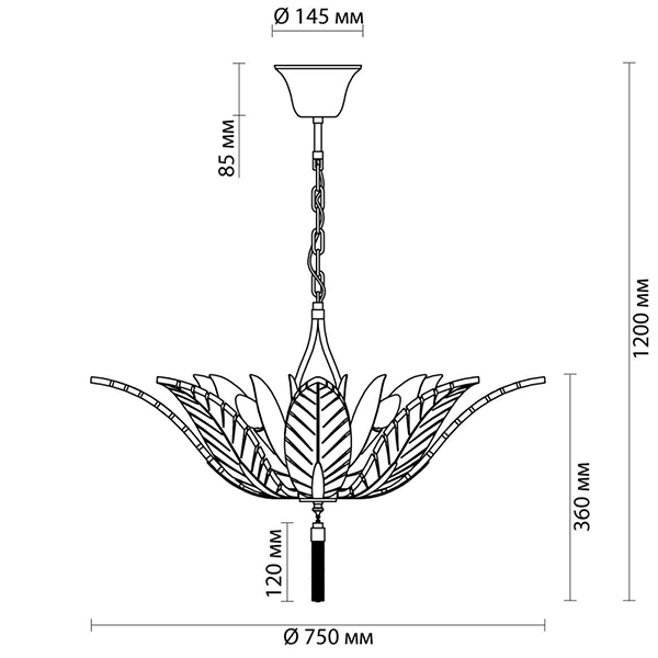 Люстра Glass Petals Chandelier 75 в Сочи