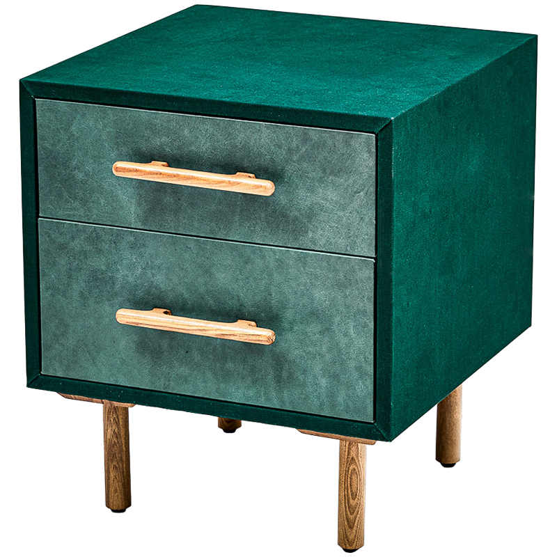 Тумба Smoky Green Nightstand Изумрудный Древесина в Сочи | Loft Concept 