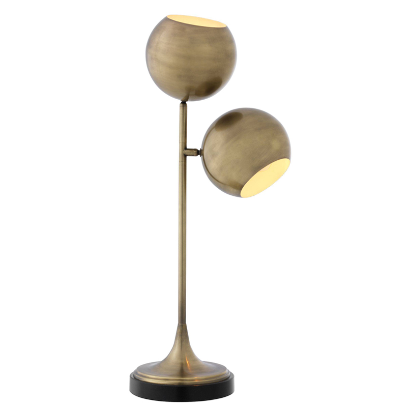 Настольная лампа Eichholtz Table Lamp Compton brass Латунь Античная полированная Черный в Сочи | Loft Concept 