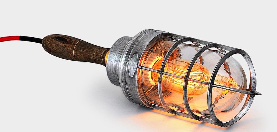 Ручной светильник Steampunk Cage Glass Edison Hanging Lamp Ручной светильник Steampunk Cage Glass Edison Hanging Lamp - Loft-Concept в Сочи