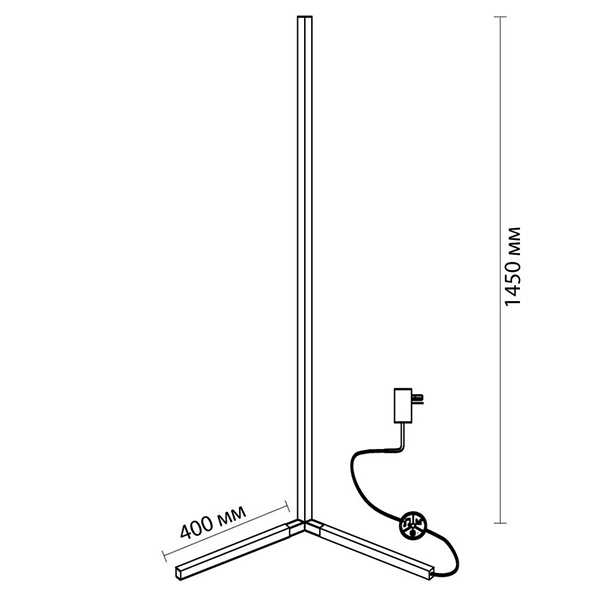 Торшер Trumpet Tube Black Angled в Сочи