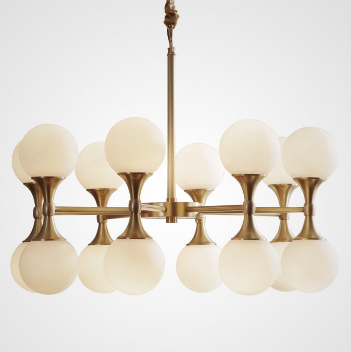 Люстра Hudson Valley Lighting Astoria Chandelier Белый Латунь в Сочи | Loft Concept 