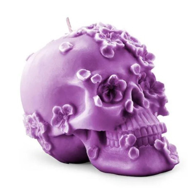 Свеча Purple Flowers Skull Пурпурный в Сочи | Loft Concept 