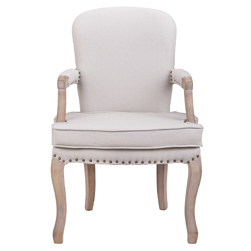 Кресло Aubrey Classical Armchair beige flax Бежевый Коричневый в Сочи | Loft Concept 