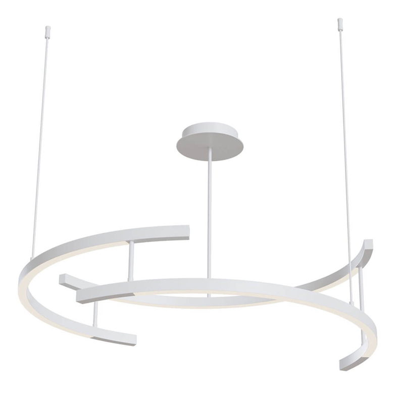 Люстра Smeragde Light Chandelier white arcs Белый в Сочи | Loft Concept 