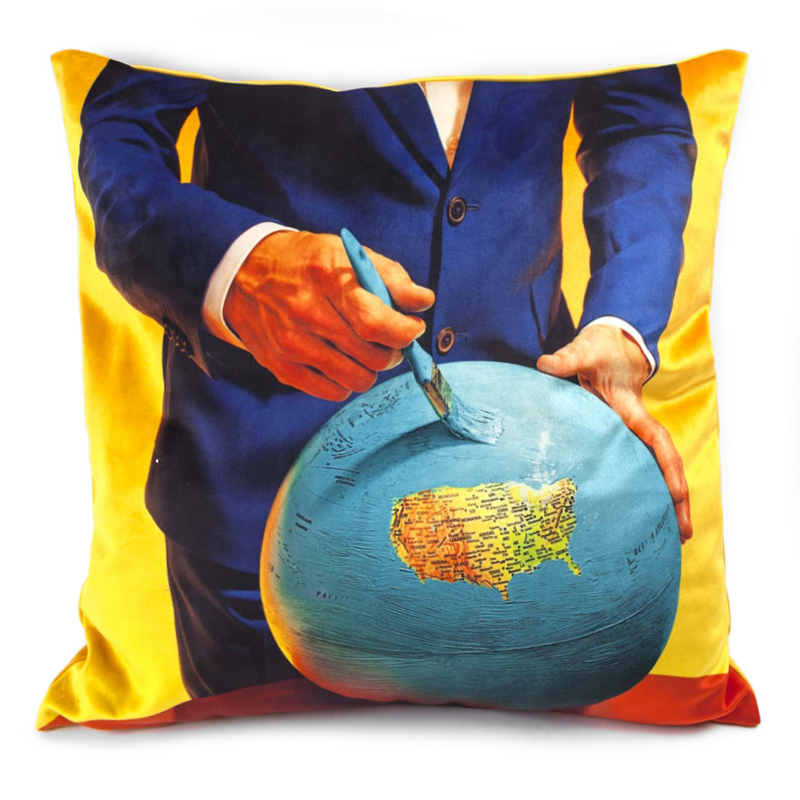 Подушка Seletti Cushion Globe Design Toiletpaper Мульти в Сочи | Loft Concept 