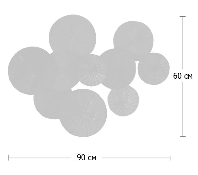Арт-объект Disc wall art Lotus leaves в Сочи