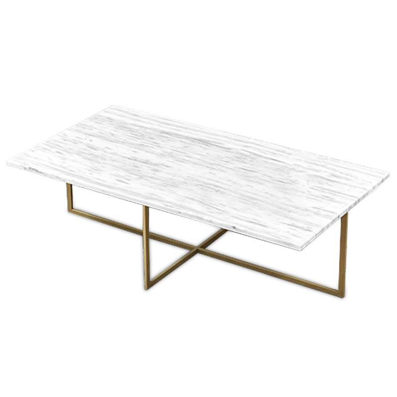 Кофейный стол Monson Coffee Table Белый Золотой в Сочи | Loft Concept 