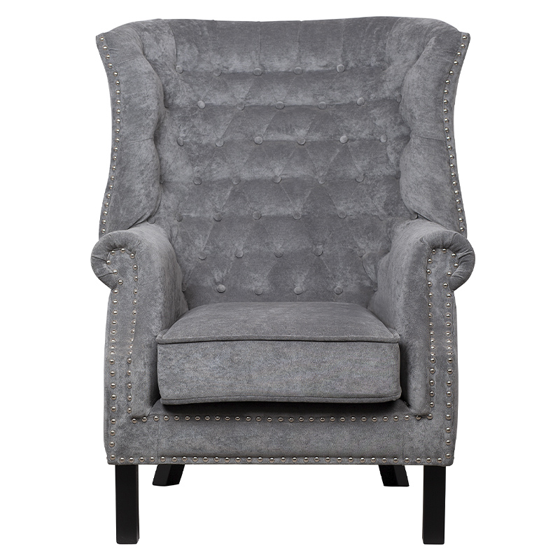 Кресло Charlie Armchair grey velour Серый в Сочи | Loft Concept 