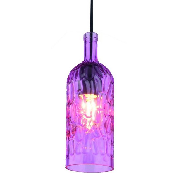 Подвесной светильник Geometry Glass Purpur Bottle Pendant Сиреневый в Сочи | Loft Concept 