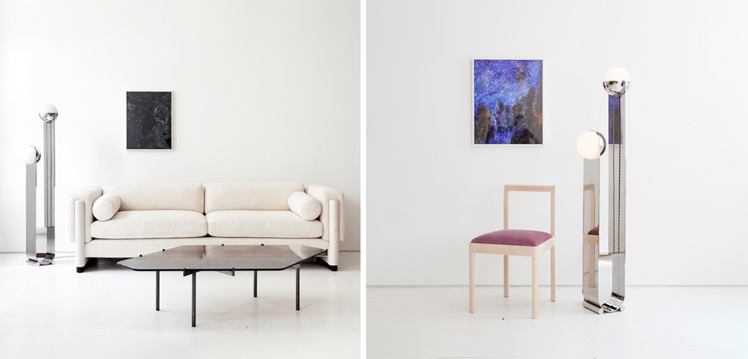 Дизайнерский Торшер из нержавеющей стали и стекла цвет хром Chrome Floor Lamp - фото