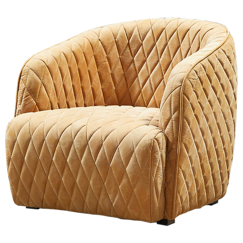 Кресло Rhombuses Upholstery Armchair Milk Caramel Карамель Коричневый в Сочи | Loft Concept 