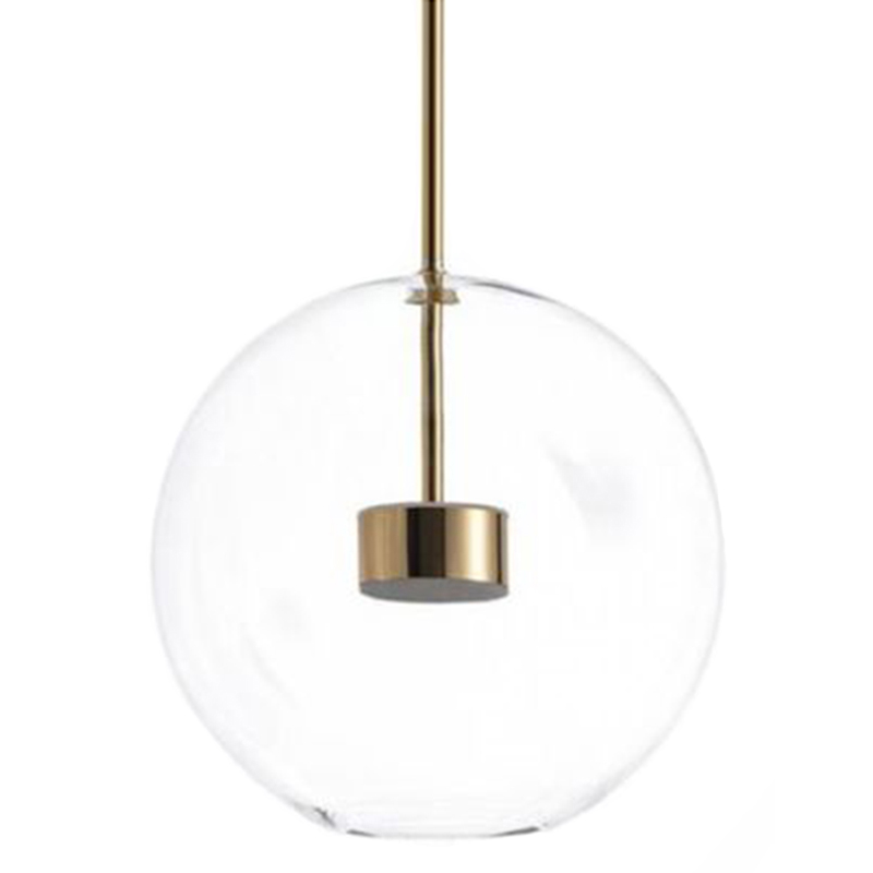 Подвесной Светильник Giopato & Coombes Bollr Pendant BUBBLE LAMP 1 шар золото Белый Золотой Прозрачное Стекло в Сочи | Loft Concept 