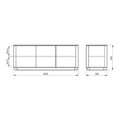 Тумба серо-бежевая с 3-мя дверцами Tammi  в Сочи