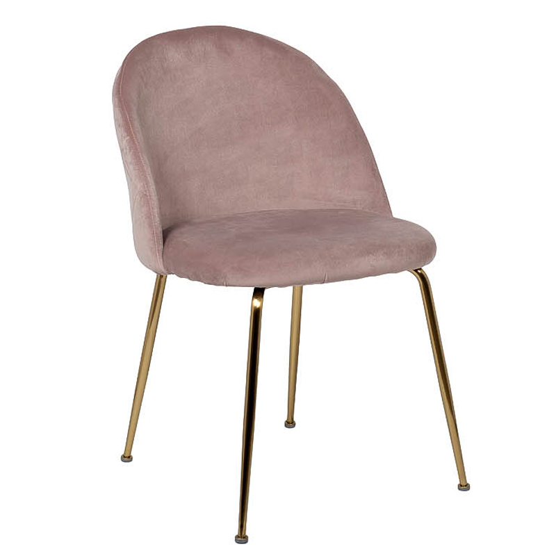 Стул Sadler Chair pink velor Розовый (Rose) Золотой в Сочи | Loft Concept 