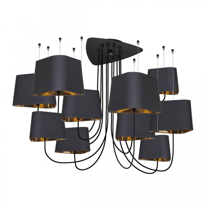 Люстра Designheure Lighting Black Grand Nuage10 плафонов Черный Золотой в Сочи | Loft Concept 