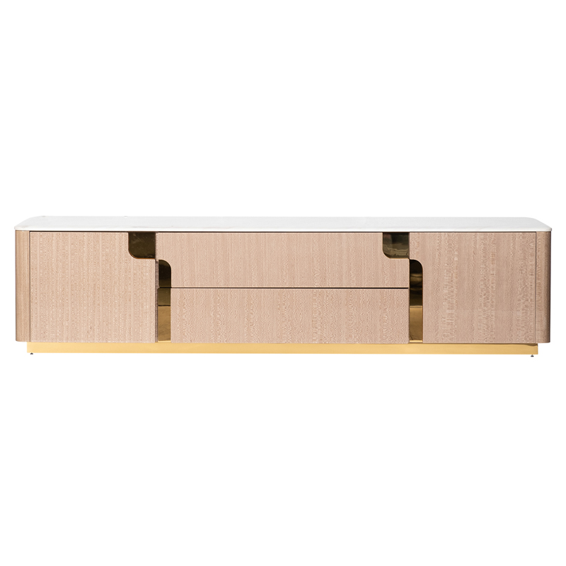 TV-тумба Bertran TV stand Латунь Бежевый Белый TV-тумба Bertran TV stand Латунь Бежевый Белый в Сочи | Loft Concept