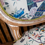 Барный стул из массива бука с изображением птиц и цветов  Beige Green Chinoiserie Garden Chair варинант исполнения - 5 | Loft Concept в Сочи