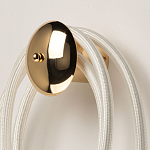 Бра с круглым золотистым основанием и белыми изогнутыми световыми линиями Luke Lampco Tracer Lamp варинант исполнения - 3 | Loft Concept в Сочи