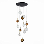 Люстра светодиодная с сферическими стеклянными плафонами Splatter варинант исполнения - 6 | Loft Concept в Сочи