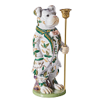 Подсвечник в виде собачки из фарфора с бронзовыми элементами Eden Garden варинант исполнения - 5 | Loft Concept в Сочи