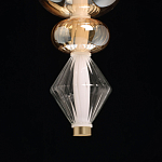 Подвесной светильник с вертикальной композицией из прозрачных и янтарных стеклянных шаров и ромбов Gabriel Scott Luna варинант исполнения - 8 | Loft Concept в Сочи