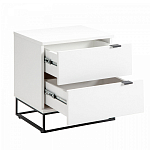 Тумба прикроватная белая с ящиками Strict Lines варинант исполнения - 3 | Loft Concept в Сочи