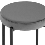 Табурет с мягким круглым сиденьем RIO Grey варинант исполнения - 4 | Loft Concept в Сочи