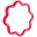 Настенное зеркало с волнистой рамой Mune Mirror Red варинант исполнения - 2 | Loft Concept в Сочи