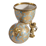 Шкатулка на величественных львах из фарфора с бронзовыми элементами Eden Garden варинант исполнения - 2 | Loft Concept в Сочи