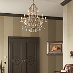 Люстра многоярусная с 12-ю лампами и стеклянными подвесками в классическом стиле Feiss варинант исполнения - 3 | Loft Concept в Сочи