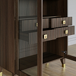 Дизайнерский шкаф витрина Elsa Dreams Walnut с 4-мя ящиками варинант исполнения - 8 | Loft Concept в Сочи