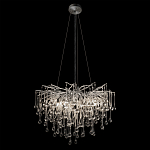 Люстра подвесная с прозрачными стеклянными подвесками в форме капель Диаметр 60 см Droplet Chandelier варинант исполнения - 11 | Loft Concept в Сочи