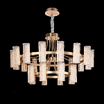 Люстра двухъярусная круглая с текстурными цилиндрическими плафонами Glimpse варинант исполнения - 9 | Loft Concept в Сочи