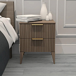 Тумба прикроватная коричневая с двумя ящиками Harper Line варинант исполнения - 1 | Loft Concept в Сочи